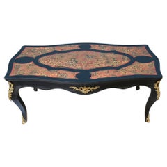 Boulle Coffee Table French Marquetry Inlay Lacquer