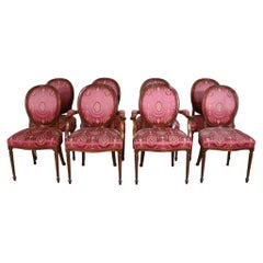 Set 8 Regency Revival Mahogany Dining Chairs – Circa 1910