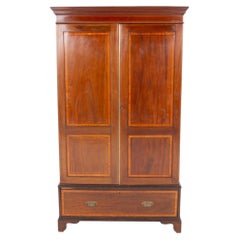 Sheraton Wardrobe Mahogany Closet 1890