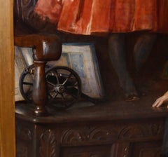 Victorian Oil Painting Portrait Signed FS Beaumont 1887 RA Lettice and Randolph
