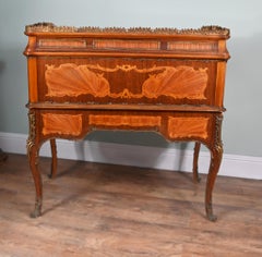French Roll Top Desk Louis XVI Inlay Bureau