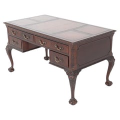 Chippendale Writing Desk Mahogany Ball and Claw Feet