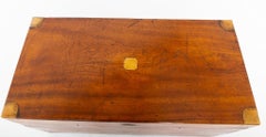 Antique Campaign Trunk Camphor Wood Military Chest 1880