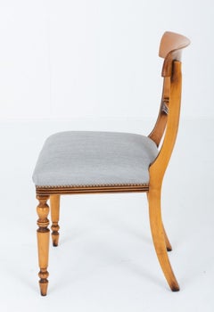 Regency Revival Dining Chairs Satin Birch Set 12