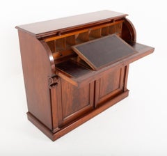 Victorian Cylinder Desk Mahogany Roll Top 1880