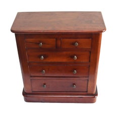 Antique Victorian Mahogany Apprentice Chest of Drawers Minature Furniture 1880