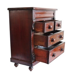 Antique Scottish Mahogany Apprentice Chest of Drawers circa 1840