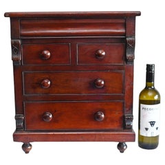 Antique Scottish Mahogany Apprentice Chest of Drawers circa 1840