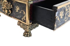 Antique French Boulle Desk Inkwell Standish Circa 1880