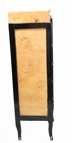 Art Deco Chest Drawers - Ebonized Tall Boy Interiors
