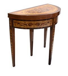 Französischer Spieltisch, Halbmond-Konsole, Schach, Louis XVI