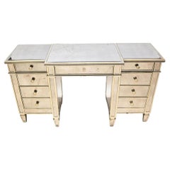 Art Deco Mirrored Desk Breakfront Form