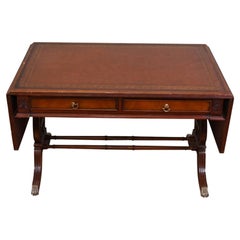 Regency Revival Coffee Table Drop Leaf Mahogany