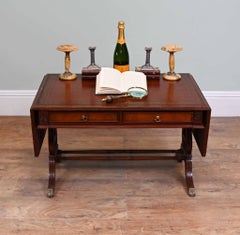 Regency Revival Coffee Table Drop Leaf Mahogany