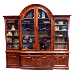 XL Victorian Breakfront Bookcase Gillows Library A Blain Liverpool 1880