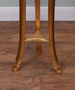 Empire Gilt Pedestal Stand Table - Carved Rams Head