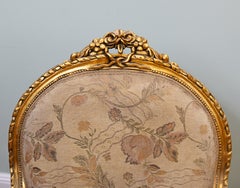 Pair French Armchairs Louis XVI Giltwood Bergere Chair