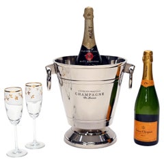 French Wine Bucket Silver Plate Champagne Cuvee Cooler