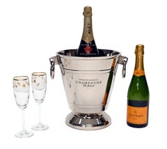 French Wine Bucket Silver Plate Champagne Cuvee Cooler