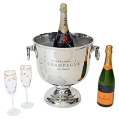 French Silver Plate Champagne Bucket Wine Cooler Cuvee