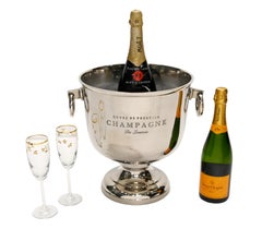 French Silver Plate Champagne Bucket Wine Cooler Cuvee