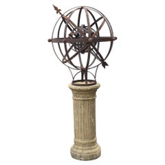Armillary Sphere Garden Decoration Classical Column Cast Iron