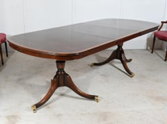 Regency Dining Set Pedestal Table 8 Chairs Eight Seater Mahogany