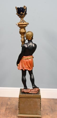 Pair Venetian Blackamoor Statues Italian Figurines