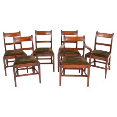 Set 6 Georgian Dining Chairs Mahogany Antique 1800
