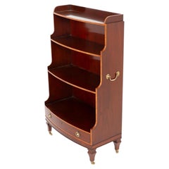 Regency Waterfall Bookcase Mahogany Revival Open Front