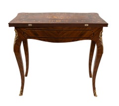 French Games Table Marquetry Inlay Chess Board