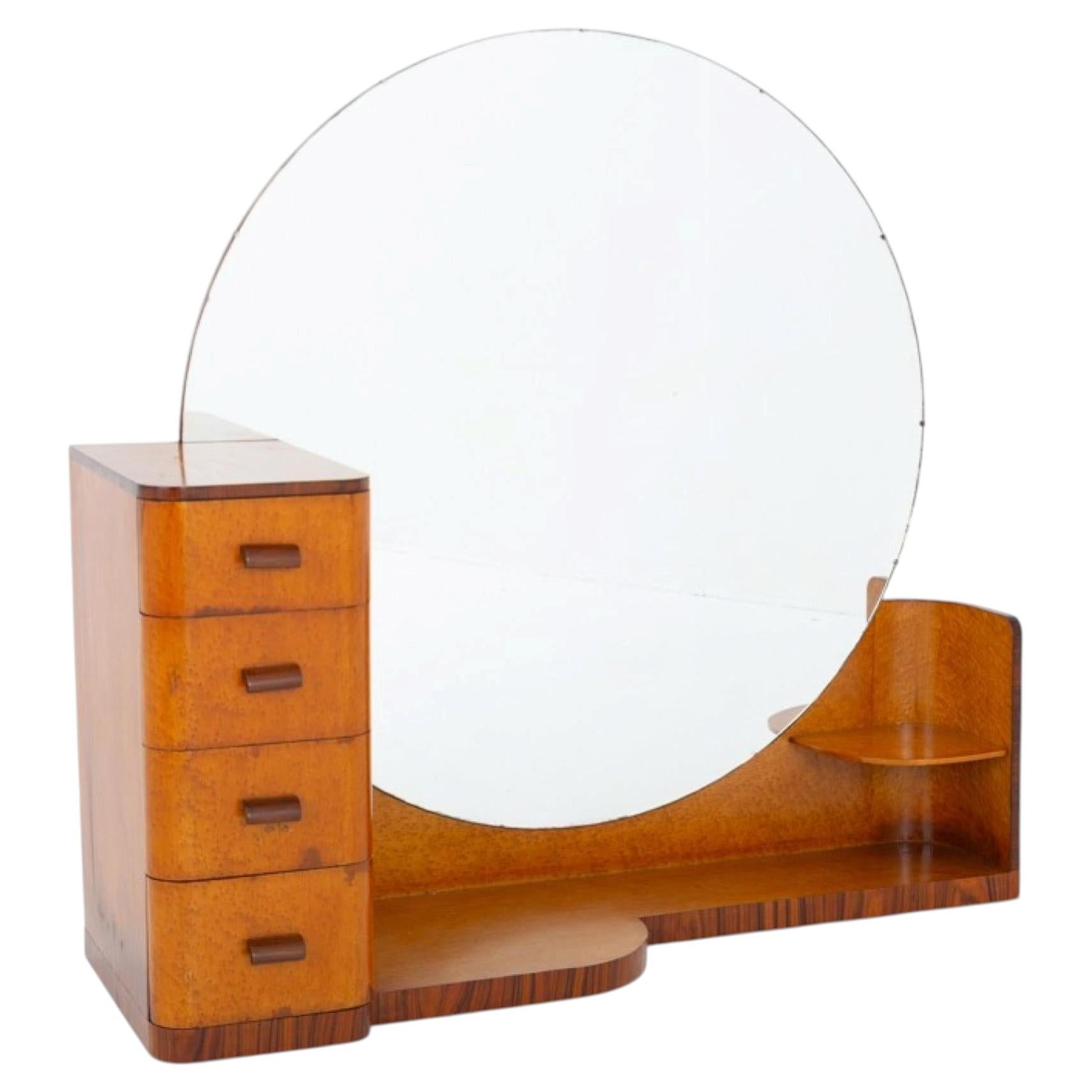 Art Deco Dressing Table Chest Period 1925 Maple