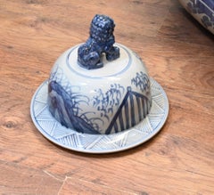 Pair Chinese Blue White Porcelain Lidded Vases Mythical Beast Dragon 4ft 109