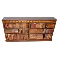 Libreria aperta in noce, librerie con intarsi in stile Regency, interni per studi