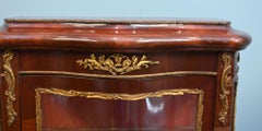 French Painted Vitrine Display Cabinet Louis XV Revival