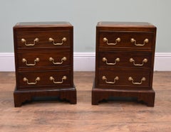 Pair of Victorian Bedside Chests Mahogany Nightstands Circa 1890