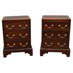 Pair of Victorian Bedside Chests Mahogany Nightstands Circa 1890