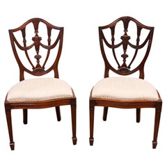 Pair of Hepplewhite Style Shield-Back Dining Chairs