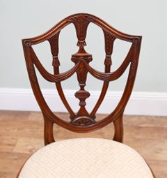 Pair of Hepplewhite Style Shield-Back Dining Chairs
