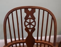 Pair Windsor Armchairs Wheelback Kitchen Chairs