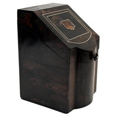 Antique Portugese Cutlery Knife Box Coromandel 1880