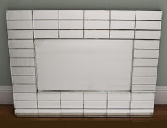 Art Deco Mirror Rectangular Wall Glass Mirrored Frame
