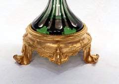 Louis XVI Glass Lidded Urn French Vase Gilt Metal Mounts