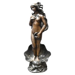 Bronze Siren Statue Fountain Birth of Venus After Botticelli