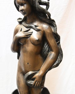 Bronze Siren Statue Fountain Birth of Venus After Botticelli