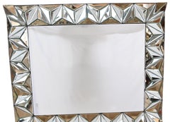 Art Deco Wall Mirror Geometric Glass Frame