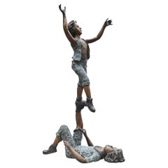 Children Acrobat Bronze Statue Garden Sculpture 6 Feet 170 CM