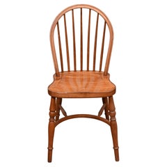 Windsor Bow Back Side Chair Farmhouse Crinoline Stretcher