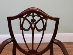 Hepplewhite Revival Mahogany Chair Victorian Armchair Circa 1870