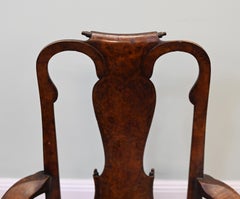 Queen Anne Revival Walnut Armchair Victorian Chair Circa 1880